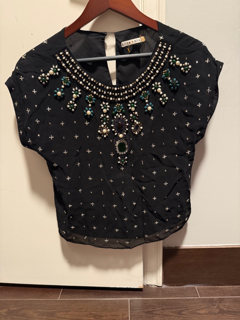 Alice and Olivia beaded top